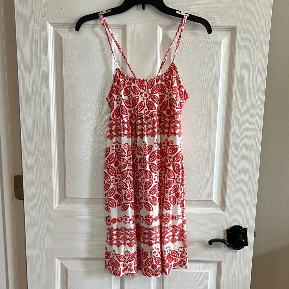 Roxy Red and White Floral Mini Dress